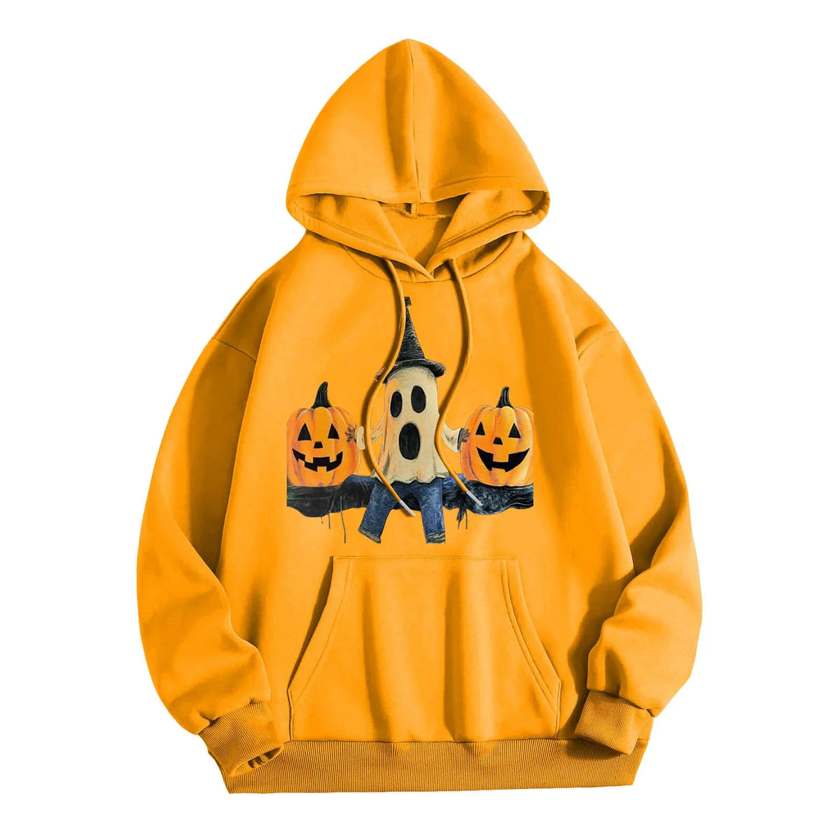 Loose Fit Hoodie Sweatshirt Pumpkin Halloween Men's Fashion Casual Comfortable Streetwear Style China Made Clothing