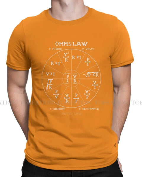 Ohm's Law Cool Hipster T Shirts Engineer Electrical Electrician Men  Fabric Streetwear T Shirt