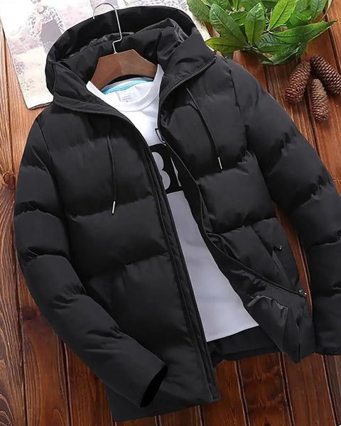 Parkas Men Winter Casual Jacket Warm Hooded Thick Puffer Coat Outwear