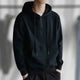  Solid color black hoodie