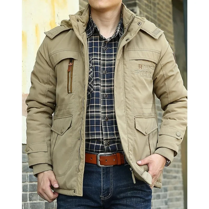 Leisure Winter Men's Windbreak Hooded Jackets