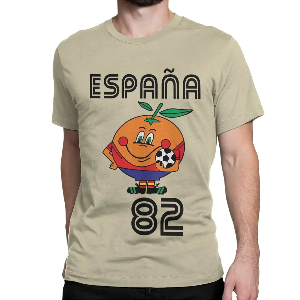 Espana 82 Spain Mascot 1982 Soccer Football Tee Shirt Clothing Plus Size