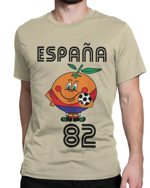 Espana 82 Spain Mascot 1982 Soccer Football Tee Shirt Clothing Plus Size