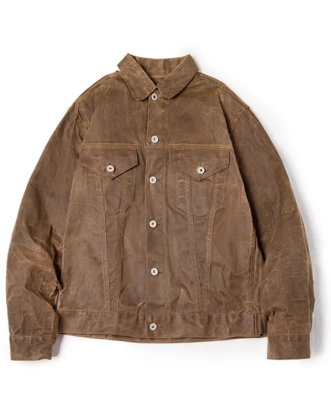 Retro Oil Waxed Jacket Canvas Cotton