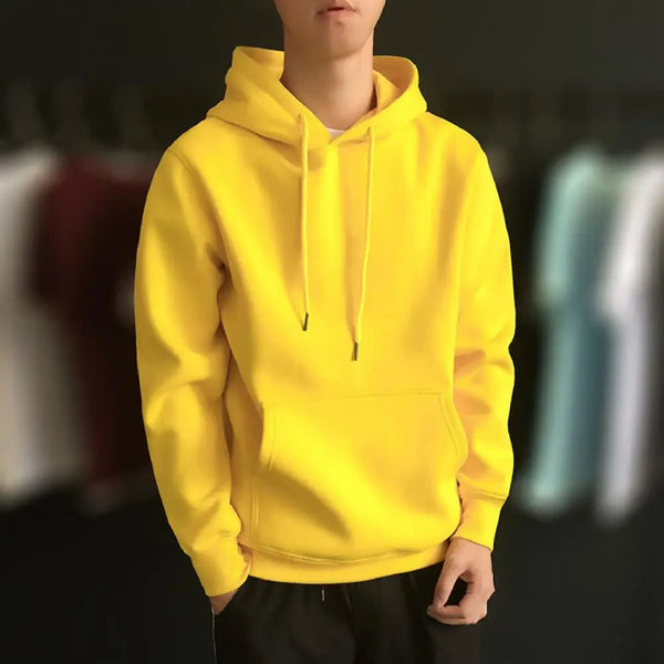 Male  Popular Warm Ribbed Bottom Hoodie Comfy Sweatshirt Hooded   for Dating