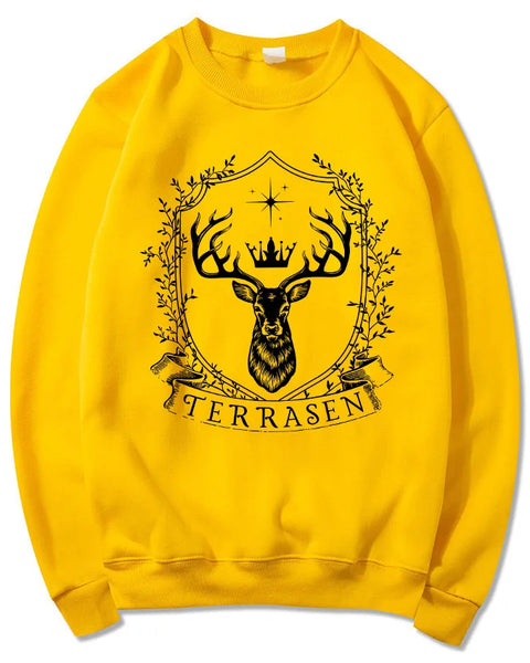 Terrasen Throne of Glass Sarah J Maas Series Hoodie Vintage Pullover Women Crewneck Sweatshirts