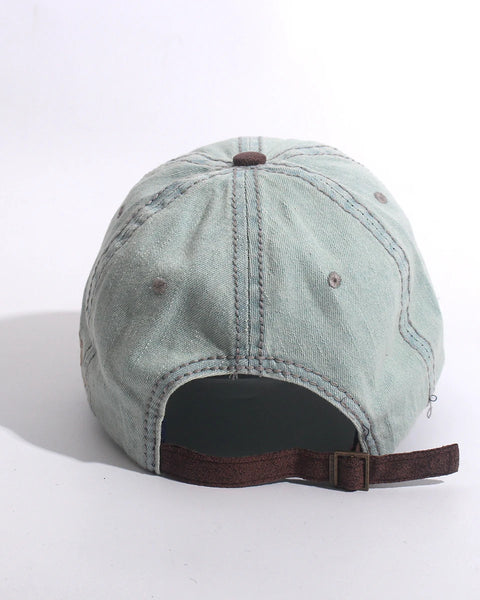 Unisex Washed Denim Baseball Cap