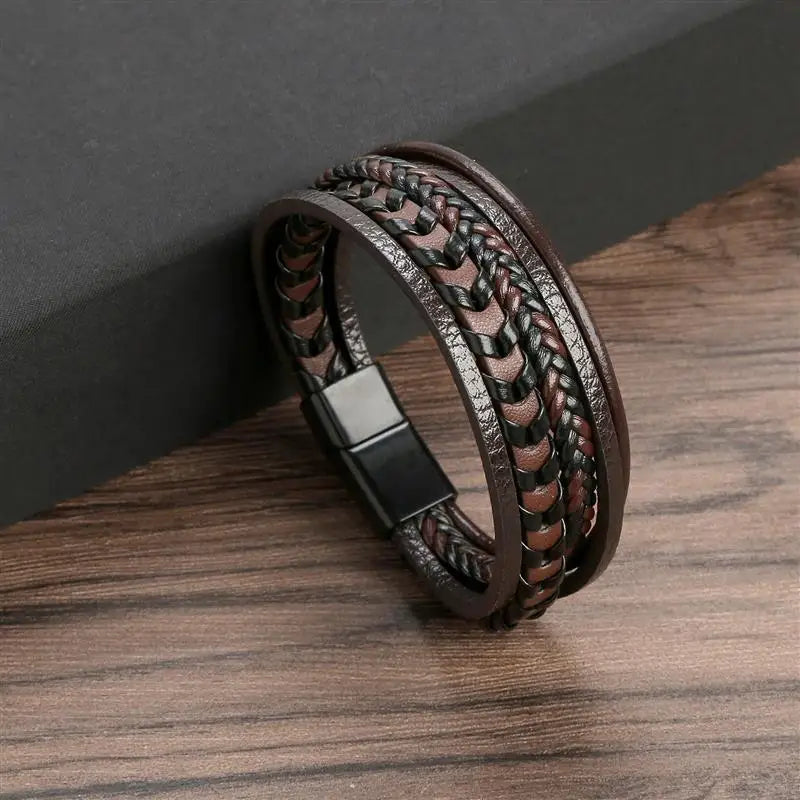 Tree of Life  Multi Layer Leather Bracelet For Men