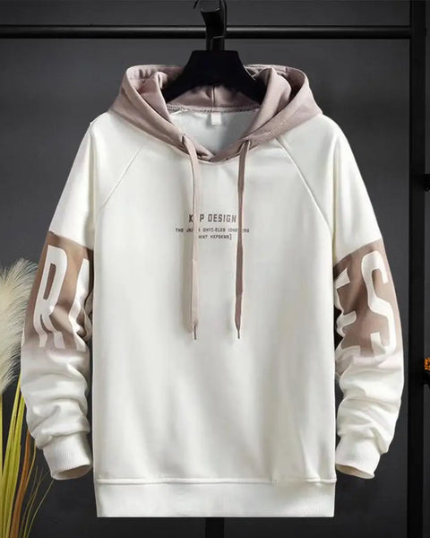 Pullover Sweatshirt Breathable Winter Hooded Plush Lining Men Sweatshirt Thick Skin-Touch Pullover Hoodie Daily Clothing