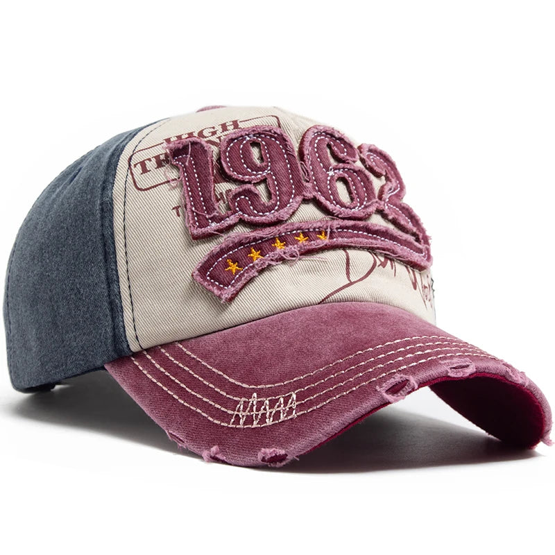 Vintage Cotton Baseball  Embroidery Unisex  Cap