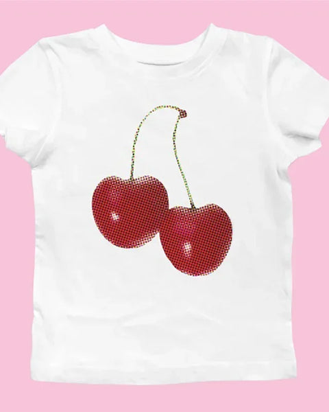 Aesthetic Summer Baby Tee Streetwear Graphic Cherry Print T-shirt