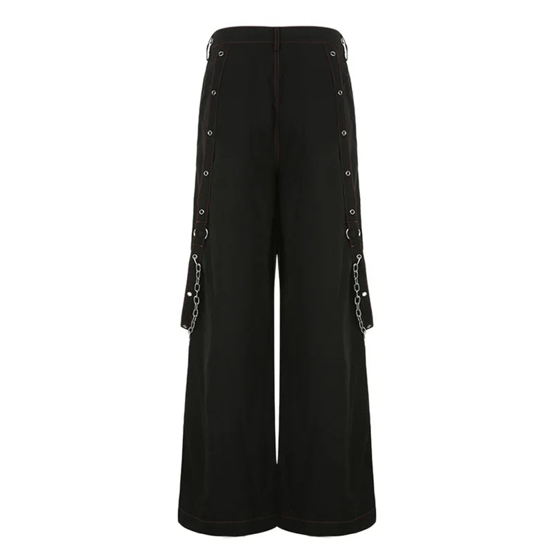 Gothic Women Punk Cargo Pants