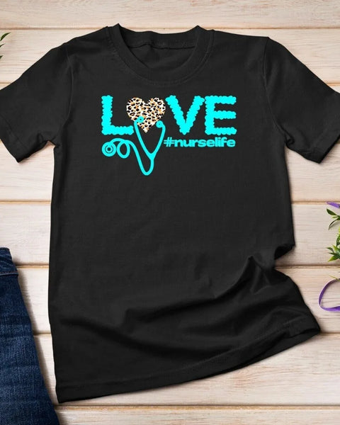 Nurse Day Life Theme T Shirt Nurses Week Healthcare Nursing Unisex T-shirt Women Crewneck Cotton Short Sleeve Casual Summer Tee