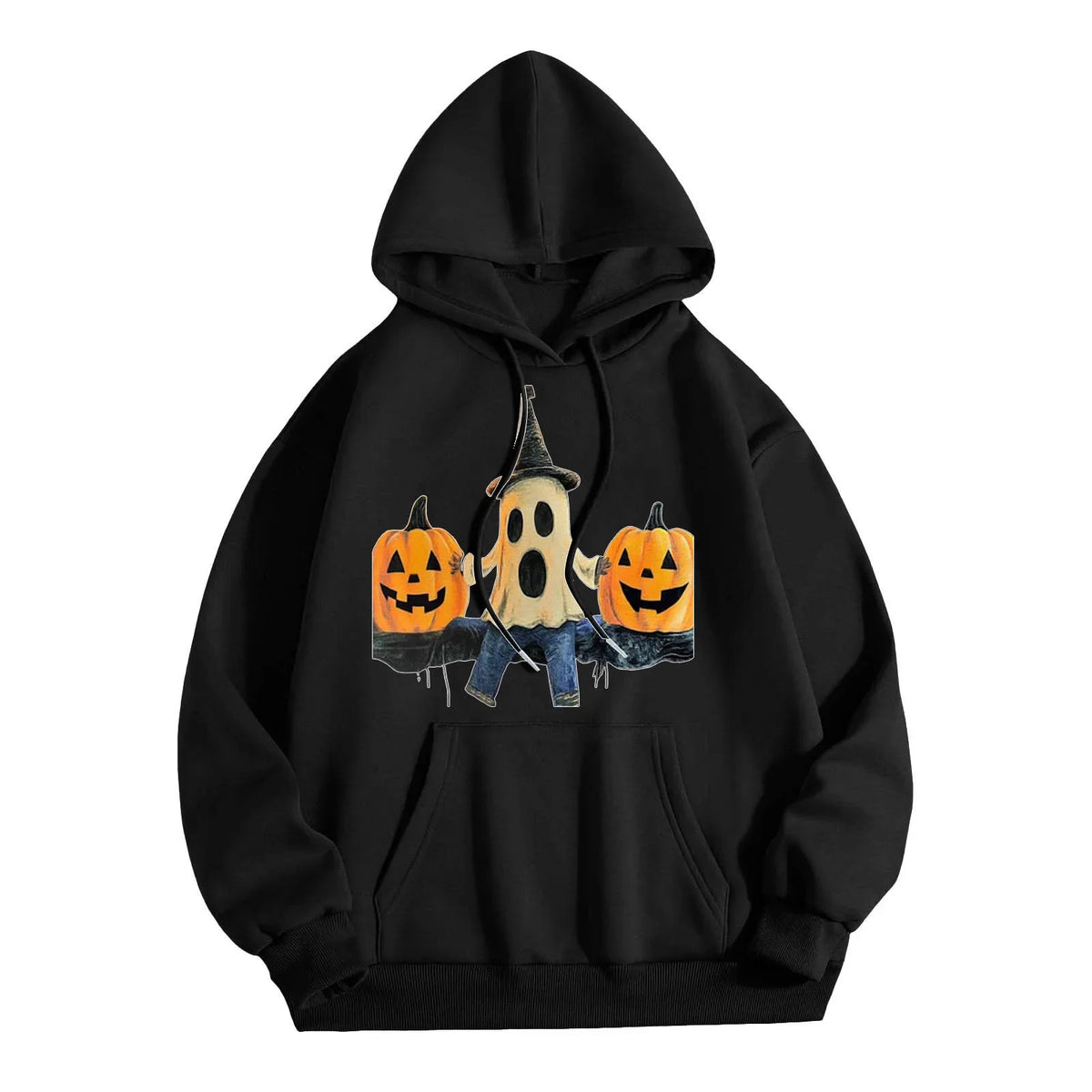 Loose Fit Hoodie Sweatshirt Pumpkin Halloween Men's Fashion Casual Comfortable Streetwear Style China Made Clothing