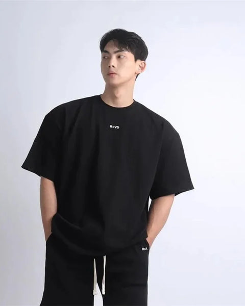 Hip Hop Oversize S-4xl Men Loose Fitness T Shirt Fashion Gym Running T-shirts Summer Gym Short Sleeve Cotton Casual Tees Tops