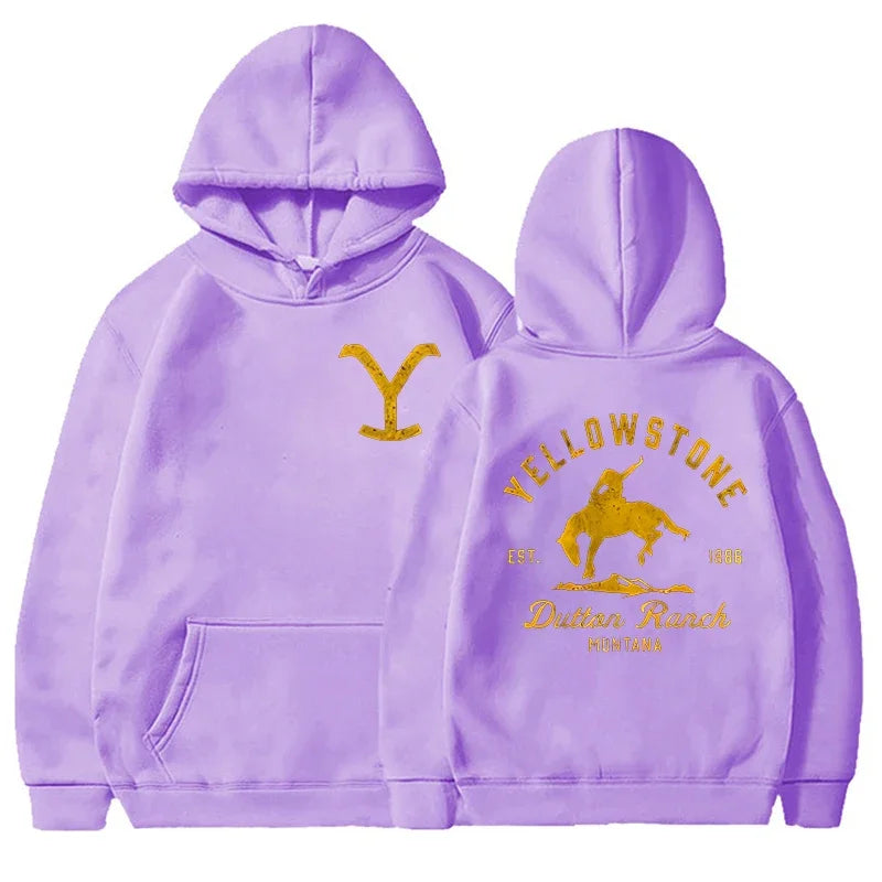 Classic Fashion Yellowstone Dutton Ranch Printed Hoodies