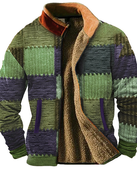 Winter Graphic Patchwork Men's jacket