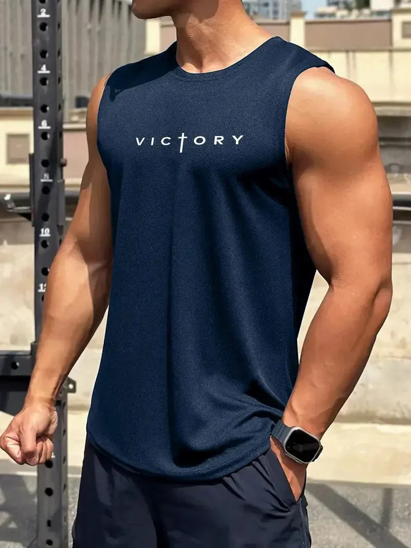 Outdoor Badminton Tennis Sports Men's Tank Tops Street Sleeveless Shirts Summer Casual Run Fitness Vest Fashion Gym T-shirts Man