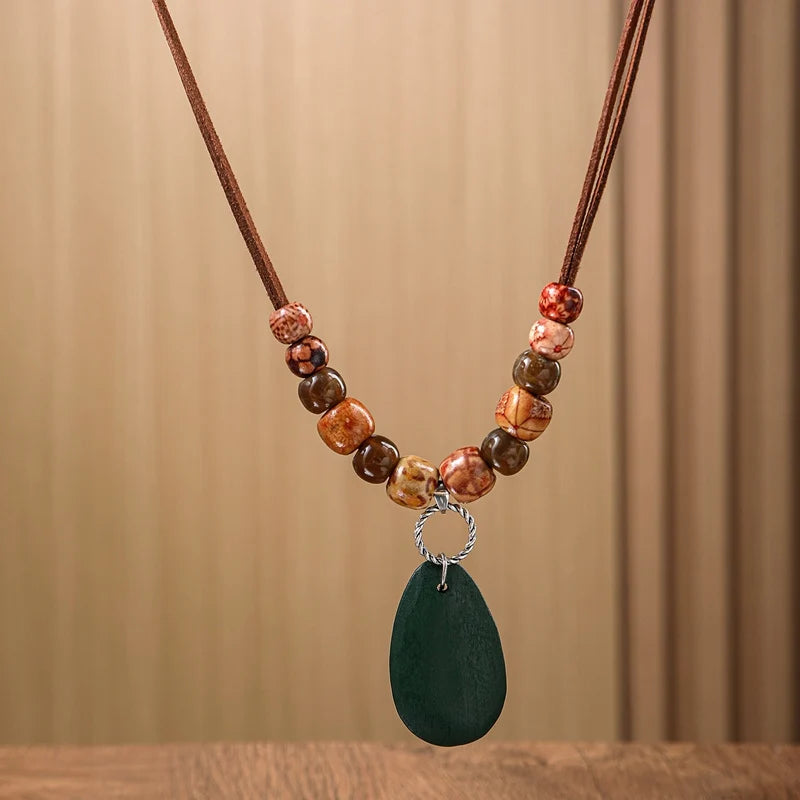 Vintage Ethnic Totem Beads Women's Necklace