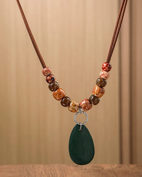 Vintage Ethnic Totem Beads Women's Necklace