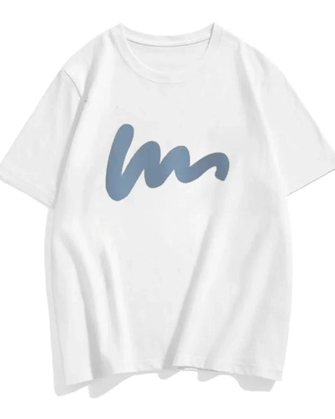 Korean Fashion Funny Letter Printing Men‘s T Shirts Summer Harajuku Casual Loose O-neck Oversize Women Short Sleeve Tops Tees