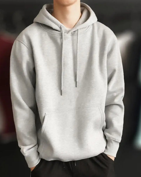 Male  Popular Warm Ribbed Bottom Hoodie Comfy Sweatshirt Hooded   for Dating