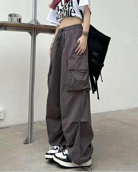 Wide Leg Baggy Trousers Y2k Streetwear Oversize