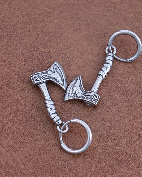 Retro Nordic Vikings Axe Earrings Man