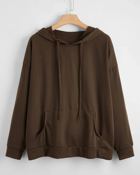 Women Pocket Front Knot Oversize hoodies