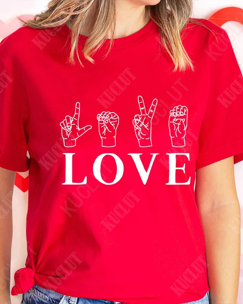 Womens Valentines Shirts Cute Heart T Shirts Funny Valentines Day Tees for Ladies Short Sleeve Clothes Summer Fashion T-shirts