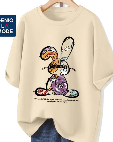 Summer Loose Women's T-Shirt Pure Cotton High Quality Printed Short Sleeve Women's Short Sleeve T-Shirt Free Shipping