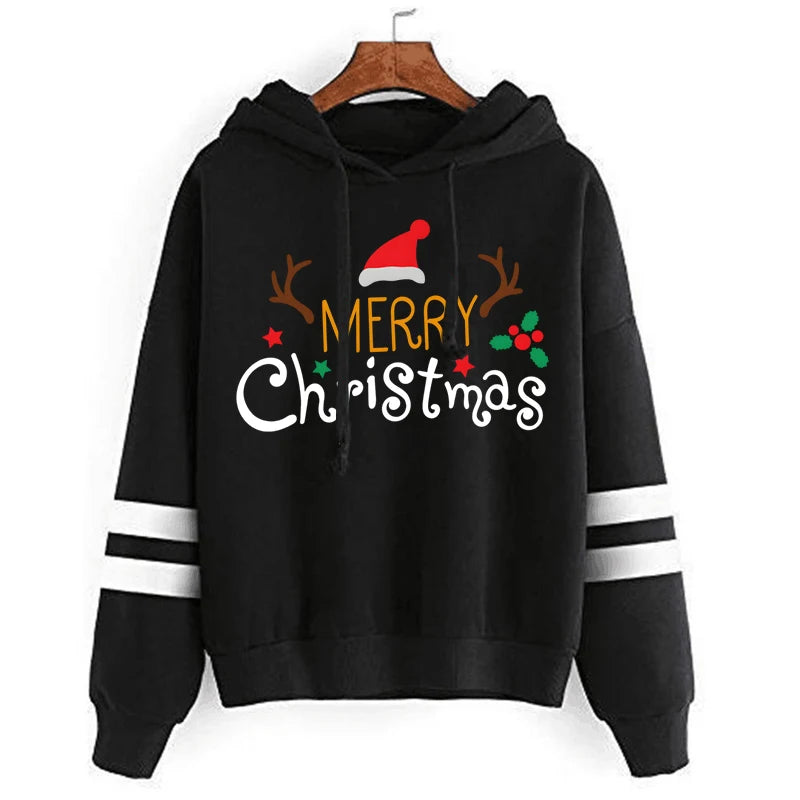 Winter Merry Christmas Sweatshirts Women's Hoodie