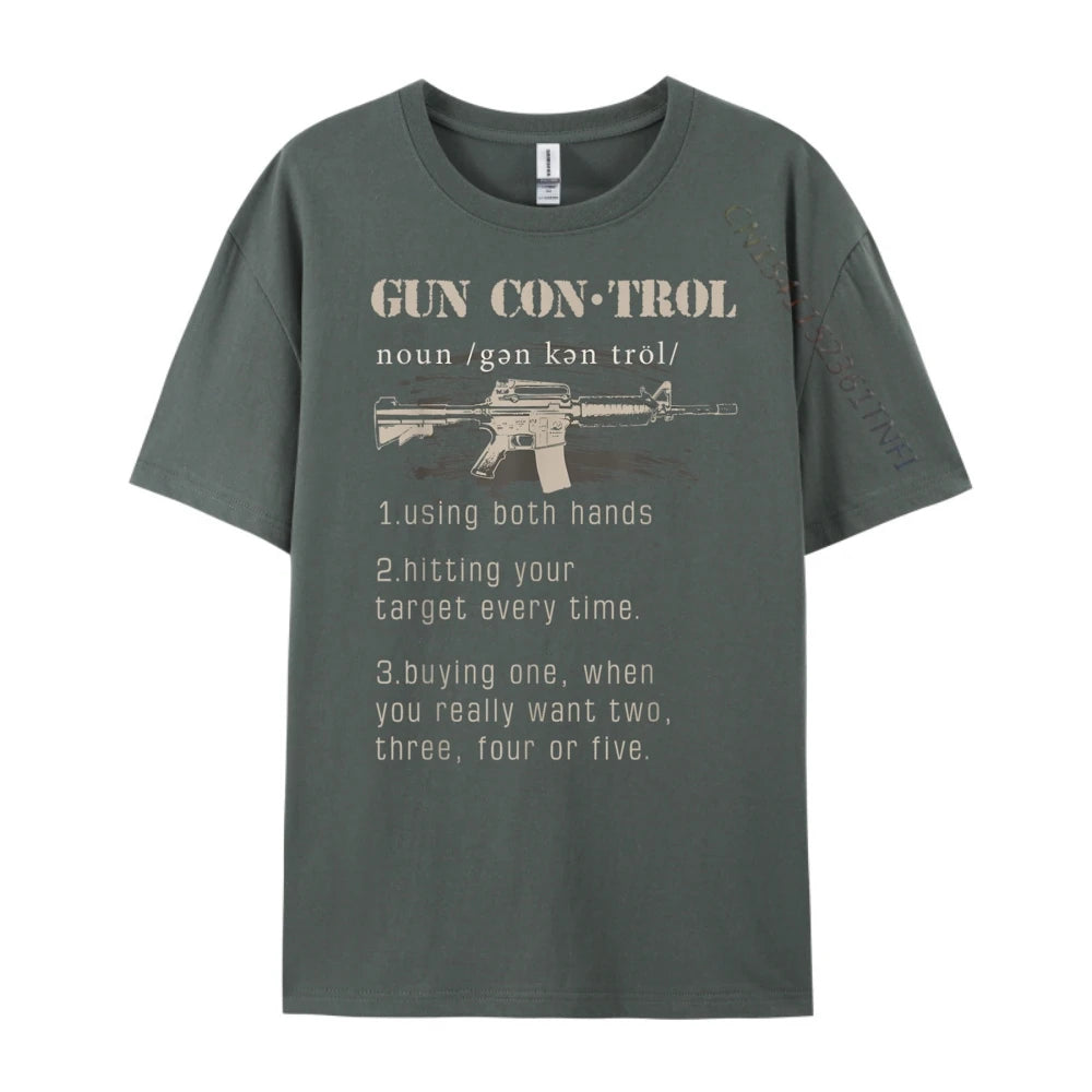 2nd Amendment Funny Gun Control T-shirts for Men