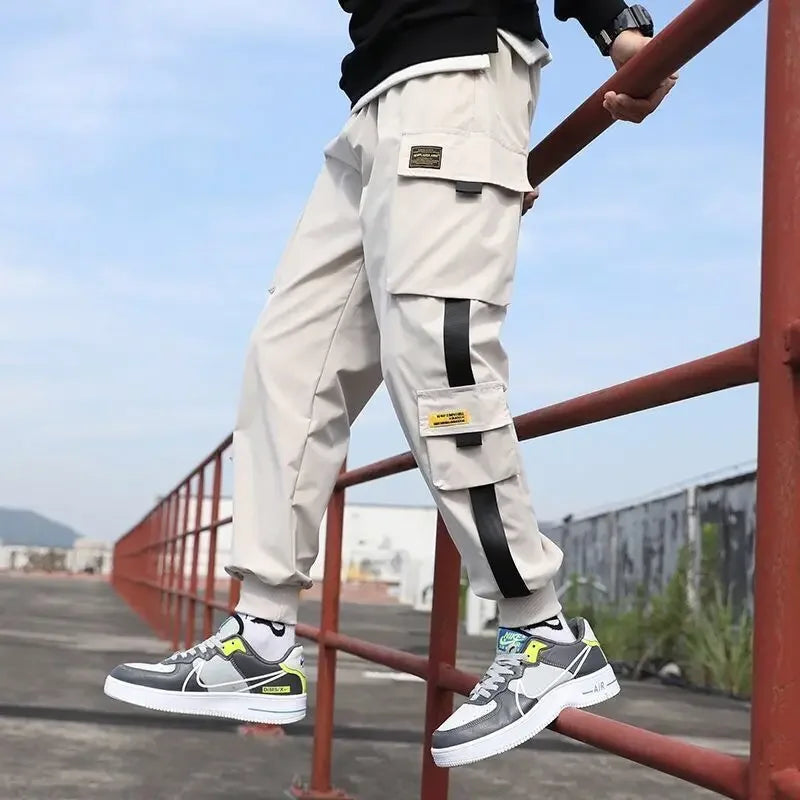 Men's Cargo Thin Style Loose-Fit Work Pants