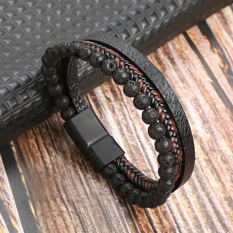 Tree of Life  Multi Layer Leather Bracelet For Men