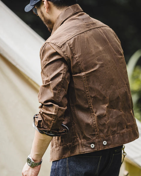 Retro Oil Waxed Jacket Canvas Cotton