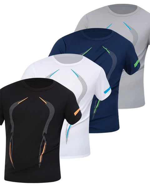 6/1 Pack Men's Summer Solid Color Mix And Match Short-sleeved Young Men's Loose Quick-drying Sports Running Shirt Middle-aged T-