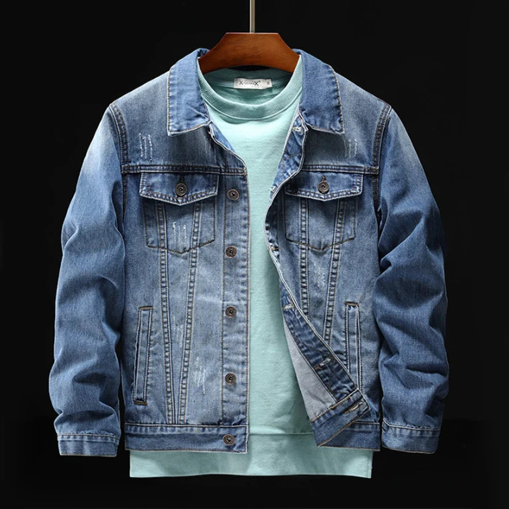 Indian Chief Embroidery Denim Jackets Men