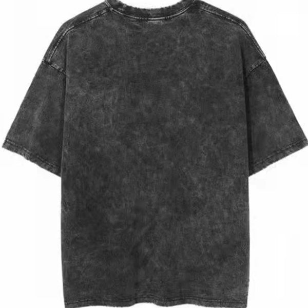 2025 Washed Vintage T-Shirts Street Hip Hop Retro Punk T Shirt women Harajuku Casual Cotton Short Sleeve Acid Wash TShirts top