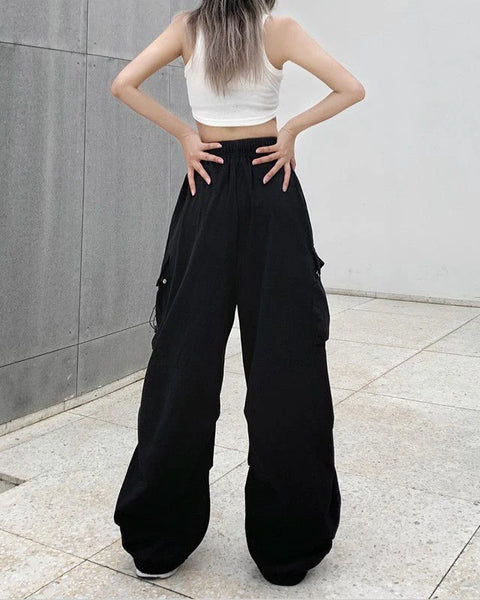 Wide Leg Baggy Trousers Y2k Streetwear Oversize