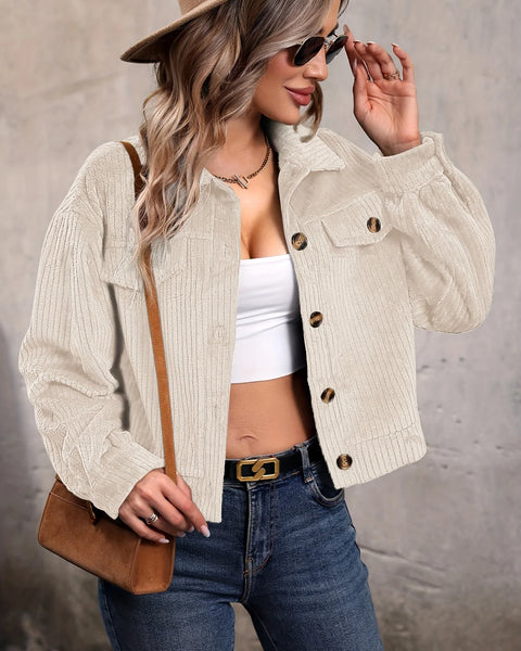 Vintage Corduroy Cardigan Jacket Top