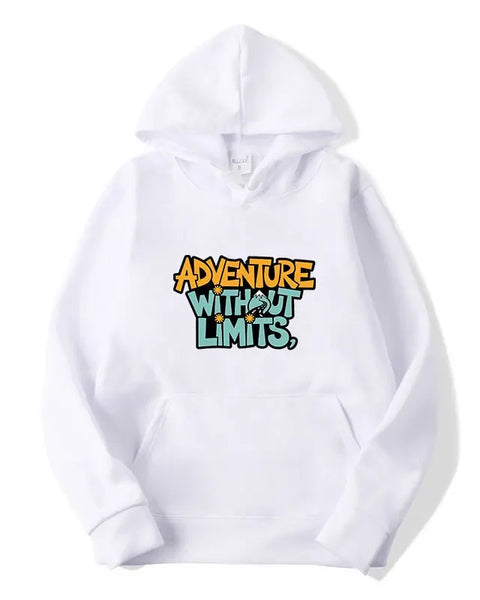 Adventure Without Limits Letters Print Hoody Sweatshirts Teens Pullover Sweatshirt Luxury Streetwear Solid Pullovers Tops