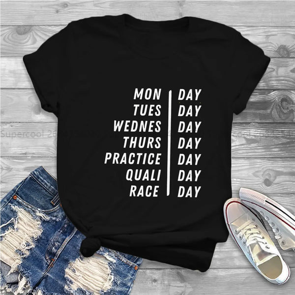 Race Week Newest Polyester TShirts F1 Formulate 1 Racing Female Style Streetwear T Shirt O Neck