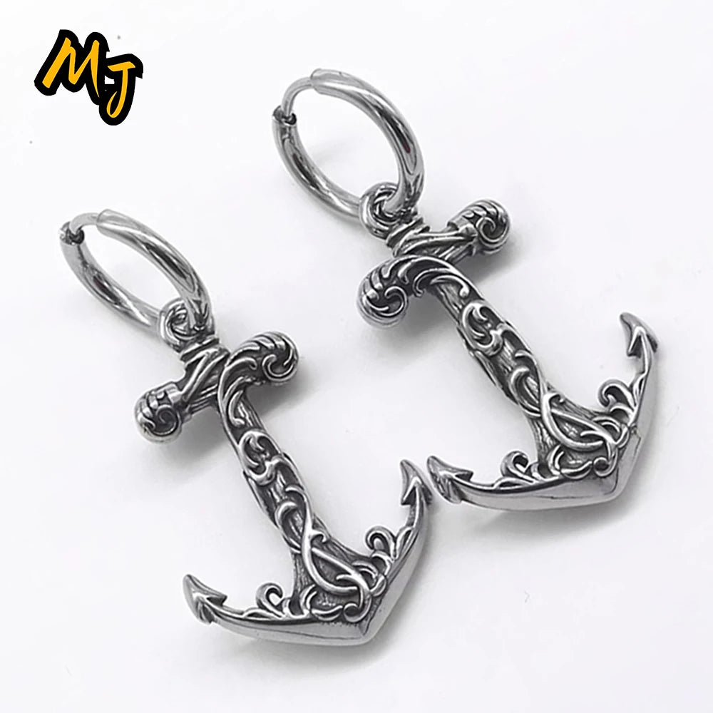 Retro Nordic Vikings Axe Earrings Man