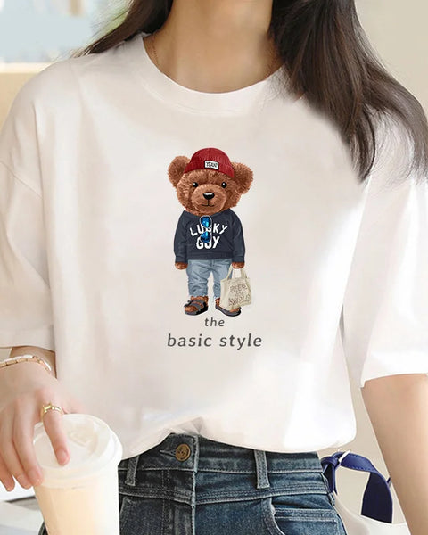 Plus Size T Shirts Summer Luxury Brand Cotton Casual Round Neck Short Sleeve High Quality Woman Tees Tops Fashion Blouse