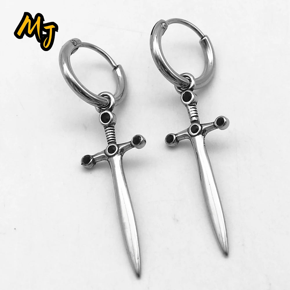 Retro Nordic Vikings Axe Earrings Man