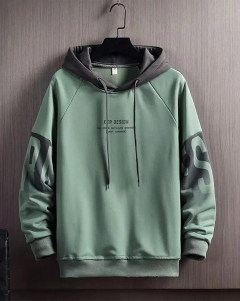 Pullover Sweatshirt Breathable Winter Hooded Plush Lining Men Sweatshirt Thick Skin-Touch Pullover Hoodie Daily Clothing