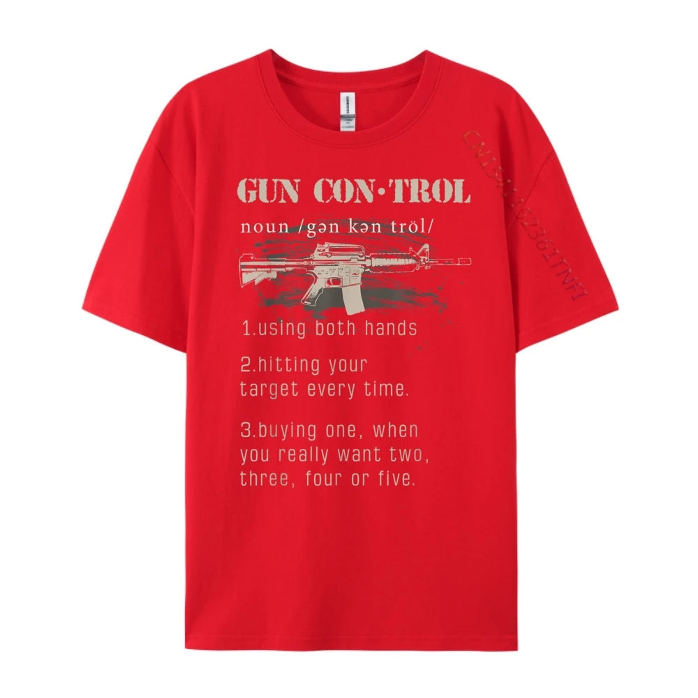 2nd Amendment Funny Gun Control T-shirts for Men