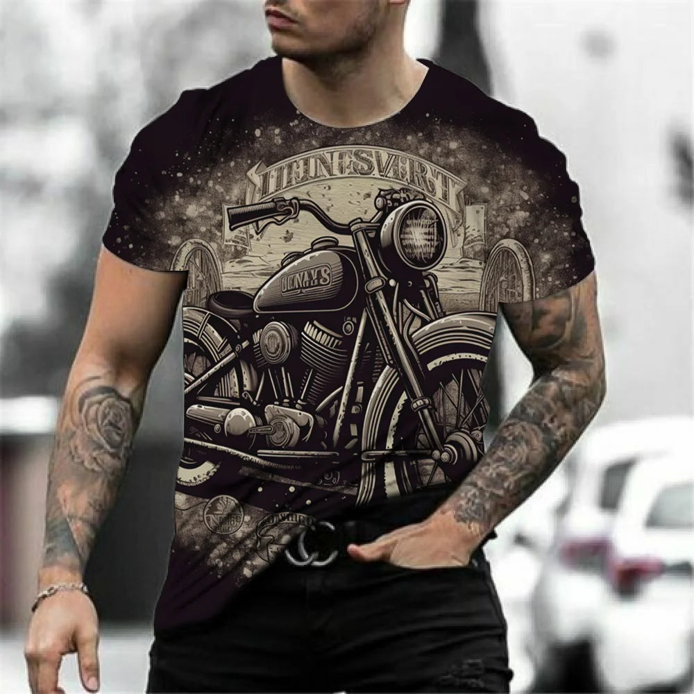 Vintage American Biker Breathable Tees