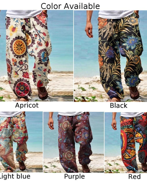 Men's Casual Beach  Baggy Harem Pants